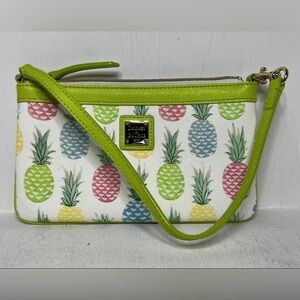 Dooney & Bourke Tiki Pineapple Large Slim Wristlet